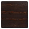 Mesa bar bistró MDF y acero cuadrada fresno oscuro 80x80x75 cm 4