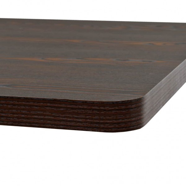 Mesa bistrô em MDF e aço quadrada 80x80x75 cm cinzento escuro M 5