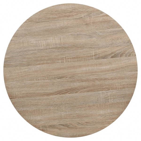 Mesa bistrô MDF e aço redonda 80x75 cm cor de carvalho M 4