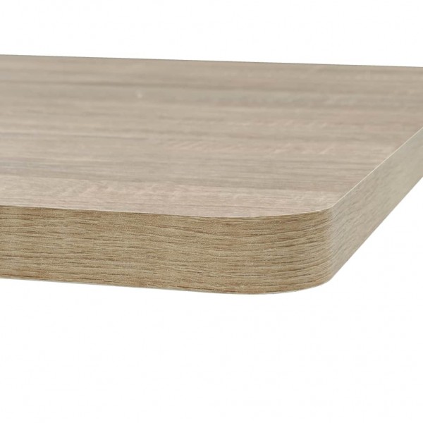 Mesa bistrô em MDF e aço quadrada 80x80x75 cm cor de carvalho M 5