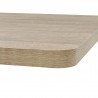 Mesa bistrô em MDF e aço quadrada 80x80x75 cm cor de carvalho 5