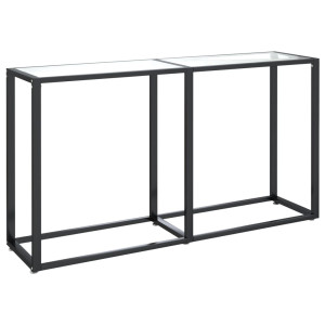 Mesa consola vidrio templado transparente 140x35x75.5cm H