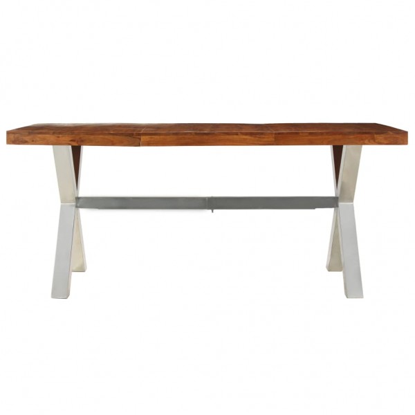 Mesa de comedor madera maciza acabado de sheesham 180x90x76 cm M 2