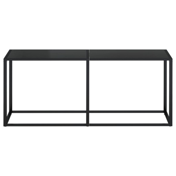 Mesa consola vidrio templado negro 180x35x75.5 cm M 3