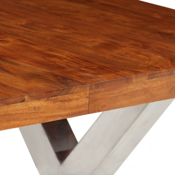 Mesa de comedor madera maciza acabado de sheesham 180x90x76 cm M 4