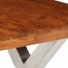 Mesa de comedor madera maciza acabado de sheesham 180x90x76 cm 4