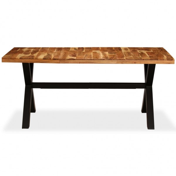 Mesa de comedor de madera maciza de acacia y mango 180x90x76 cm M 4