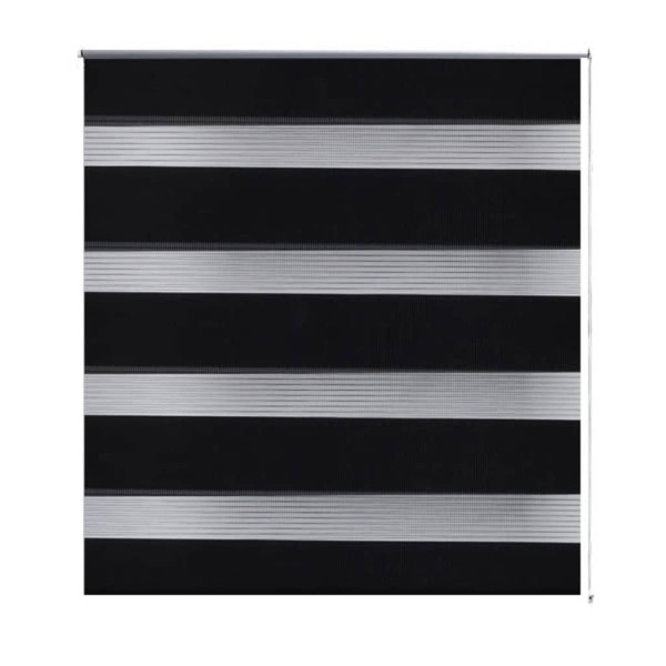 Estore de rolo 80 x 150 cm. linhas de zebra / Preto M 2