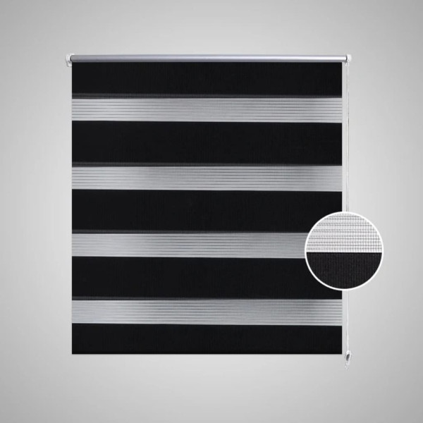 Estore de rolo 80 x 150 cm. linhas de zebra / Preto M 3