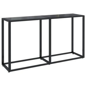Mesa consola vidrio templado negro 140x35x75.5cm H