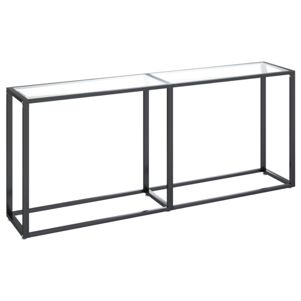 Mesa consola vidrio templado transparente 180x35x75.5 cm M 2