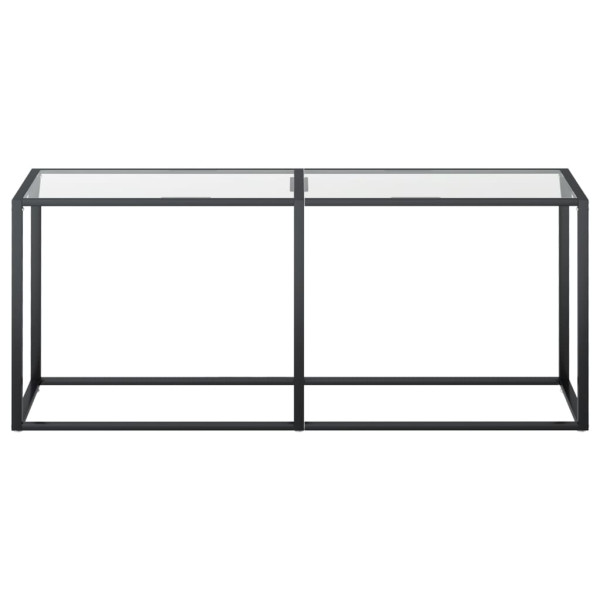 Mesa consola vidrio templado transparente 180x35x75.5 cm M 3