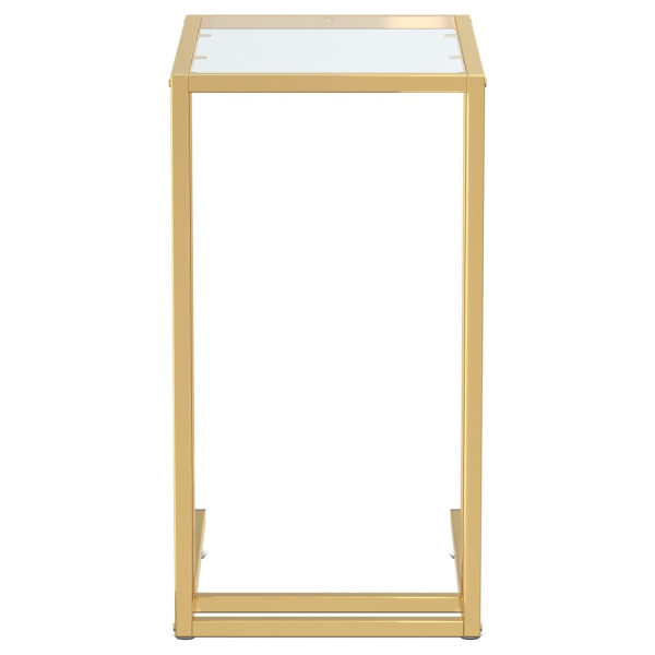 Mesa auxiliar de ordenador vidrio transparente 50x35x65 cm M 3