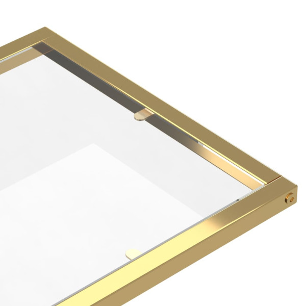 Mesa auxiliar de ordenador vidrio transparente 50x35x65 cm M 5