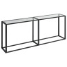 Mesa consola vidrio templado transparente 200x35x75.5 cm 2