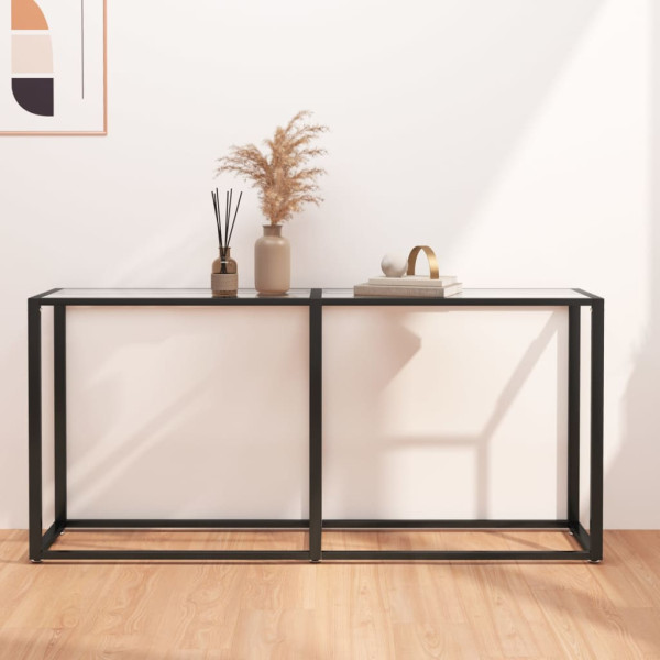 Mesa consola vidrio templado transparente 160x35x75.5 cm D
