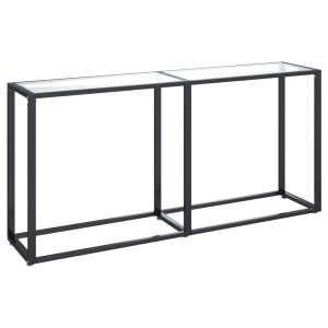 Mesa consola vidrio templado transparente 160x35x75.5 cm H
