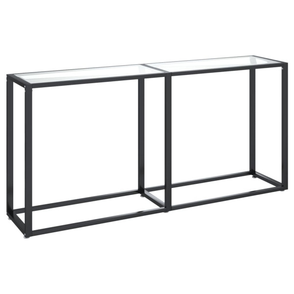 Mesa consola vidrio templado transparente 160x35x75.5 cm M 2