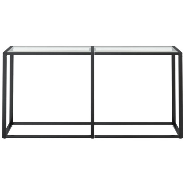 Mesa consola vidrio templado transparente 160x35x75.5 cm M 3