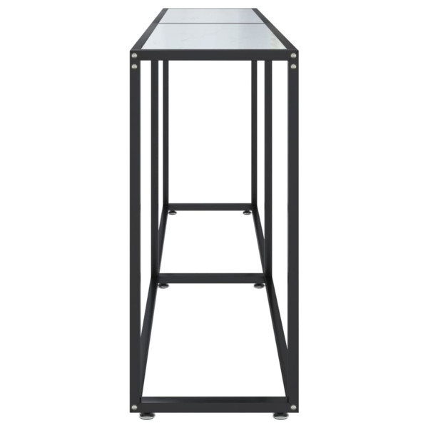 Mesa consola mármore branco 180x35x75.5 cm vidro temperado M 4