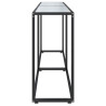 Mesa consola vidrio templado mármol blanco 180x35x75.5 cm 4