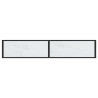 Mesa consola vidrio templado mármol blanco 180x35x75.5 cm 5