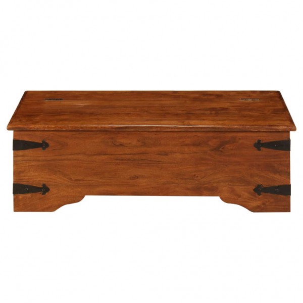 Mesa de centro madera maciza acacia acabado miel 110x55x35 cm M 3
