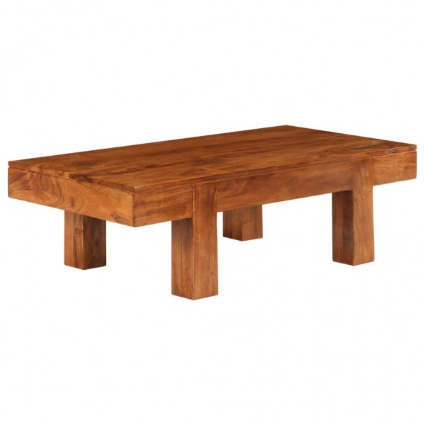 Mesa de centro madera maciza acacia acabado miel 100x50x30 cm D