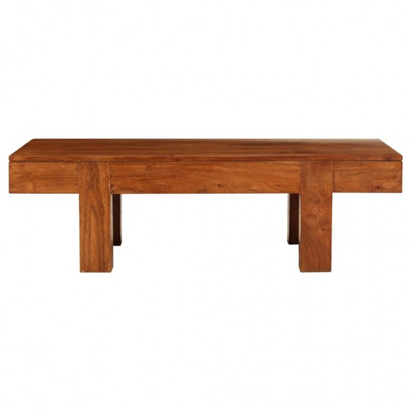 Mesa de centro madera maciza acacia acabado miel 100x50x30 cm M 2