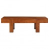 Mesa de madeira maciza acacia terminou mel 100x50x30 cm 2