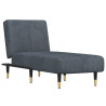 Chaise longue veludo cinzento-escuro 2