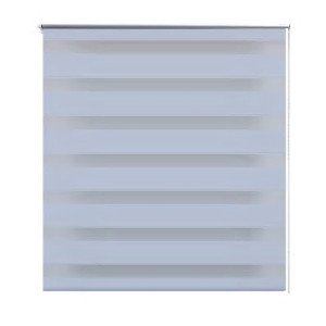 Estore de rolo 50 x 100 cm. linhas de zebra / Branco H
