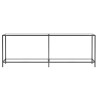 Mesa consola vidrio templado transparente 220x35x75.5 cm 3