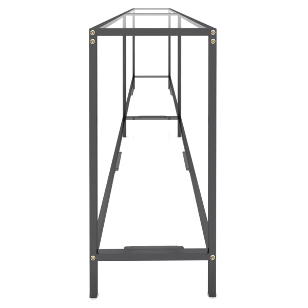 Mesa consola vidrio templado transparente 220x35x75.5 cm M 4