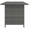 Mesa de jantar para jardim 110x70x65 cm vime PE cinzento 3