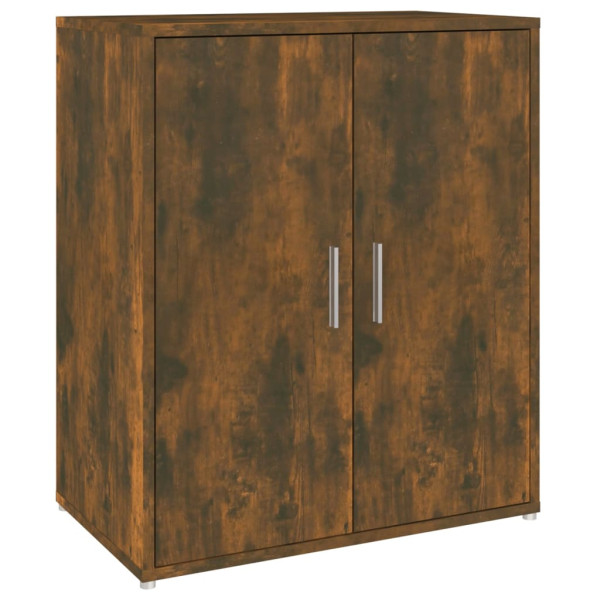 Mueble zapatero madera contrachapada roble ahumado 60x35x70 cm M 5