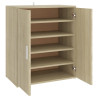 Mueble zapatero de aglomerado roble Sonoma 60x35x70 cm 2