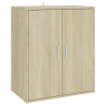 Mueble zapatero de aglomerado roble Sonoma 60x35x70 cm 5