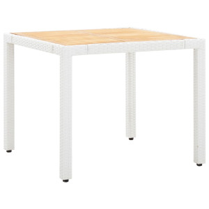 5 pcs conjunto de jantar para exterior vime PE branco H