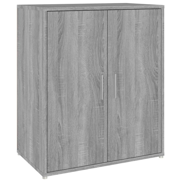Zapatero de madera contrachapada gris Sonoma 60x35x70 cm M 5