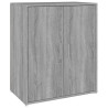 Zapatero de madera contrachapada gris Sonoma 60x35x70 cm 5