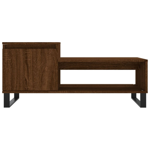 Mesa de centro madera contrachapada roble marrón 100x50x45 cm M 5