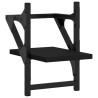 Prateleiras de parede com barras 2 pcs 20x25x30 cm preto 4