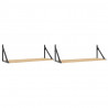 Estantes pared 2uds madera ingeniería roble Sonoma 80x25x25.5cm 2