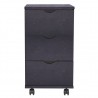 Mueble de cajones negro 33x45x60 cm 2