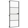 Puerta interior delgada negra vidrio y aluminio 83x201.5 cm 5