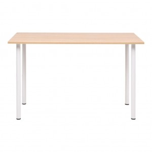 Mesa de comedor 120x60x73 cm color roble y blanco H