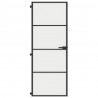 Puerta interior delgada negra vidrio y aluminio 76x201.5 cm 3