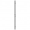 Puerta interior delgada negra vidrio y aluminio 76x201.5 cm 4