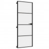 Puerta interior delgada negra vidrio y aluminio 76x201.5 cm 5